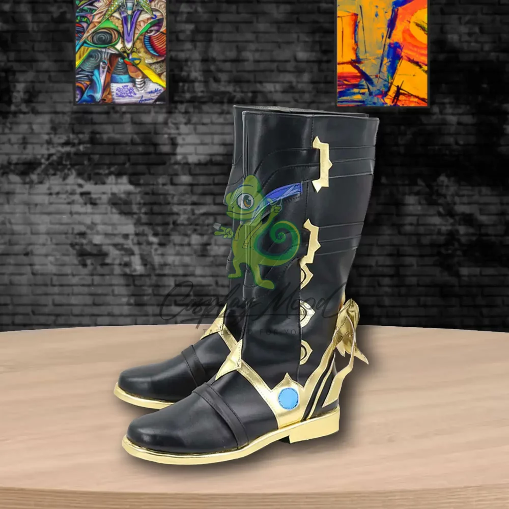 Cosplay-boots-Il-Dottore-Genshin-Impact-2 con logo